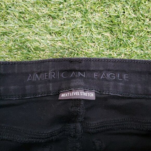 American Eagle Jegging Next Level Stretch Womens Size 4 Black 4756 - Picture 4 of 10